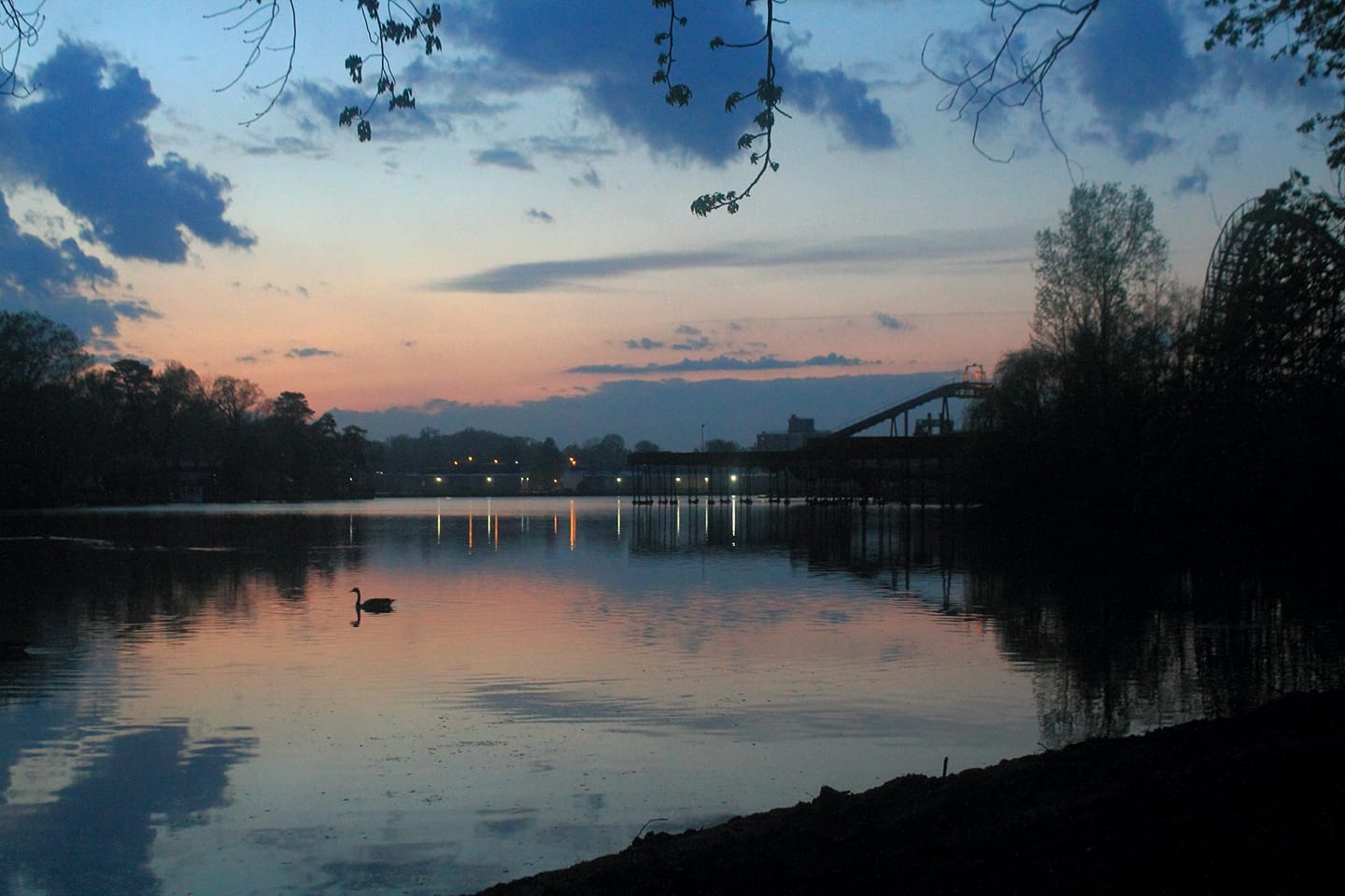 Clementon Lake at dusk