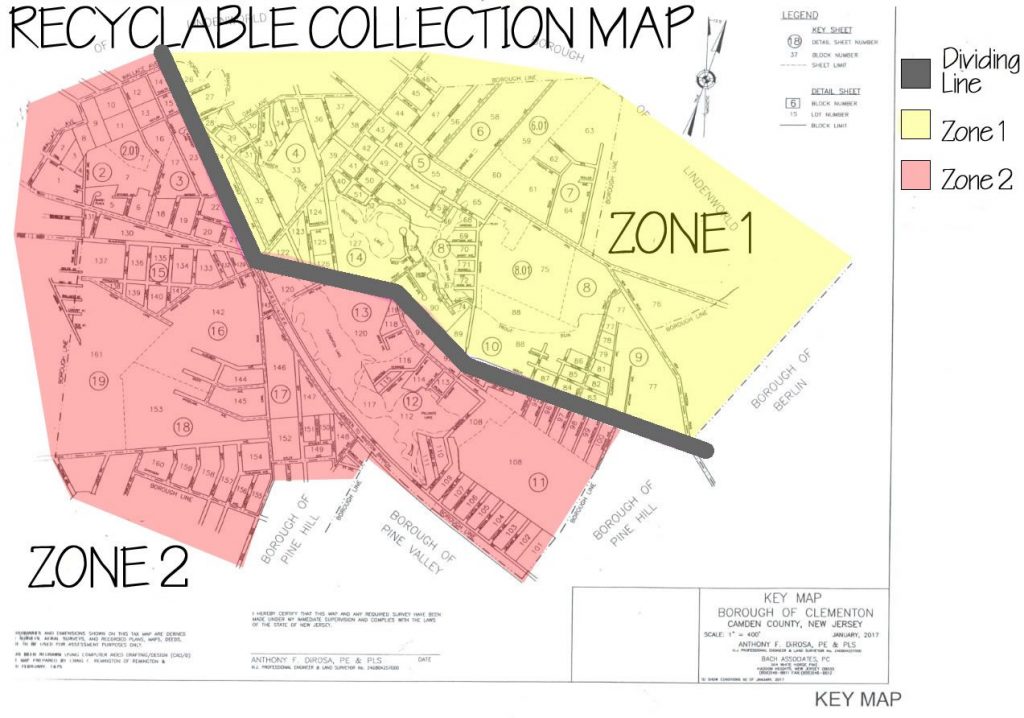 Recyclable Collection Map - Borough of Clementon, NJ